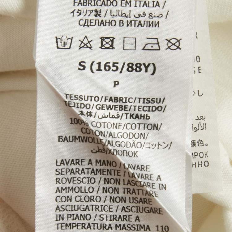 Pre Owned Gucci White Interlocking GG Web Print Cotton T-Shirt S