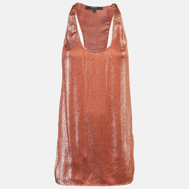 Pre Owned  Gucci Iridescent Rust Lame & Silk 3 Piece Set S/M 