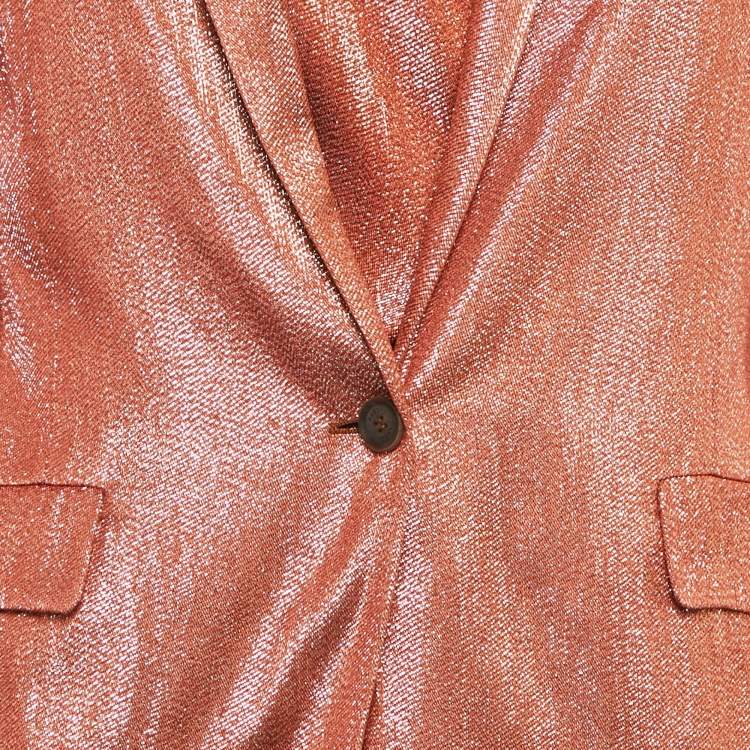 Pre Owned  Gucci Iridescent Rust Lame & Silk 3 Piece Set S/M 