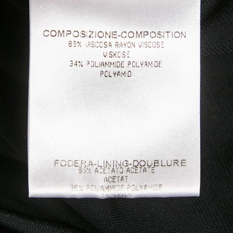 Pre Owned Gucci Black Jersey Cowl Neck Belted Short Dress M 