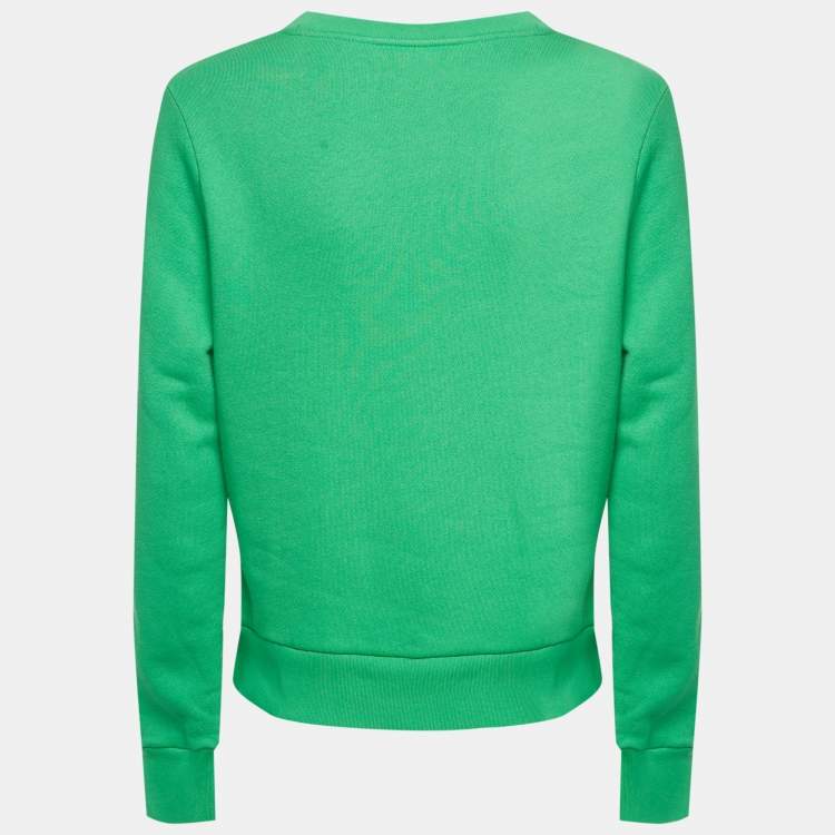 Pre Owned Gucci Green Sexiness Print Cotton Sweatshirt S