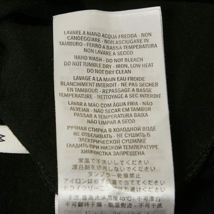 Pre Owned Gucci Black Vintage Logo Print Jersey Distressed T-Shirt M