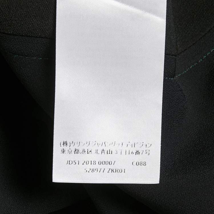 Pre Owned Gucci Black Web Trim Crepe Shift Dress XL