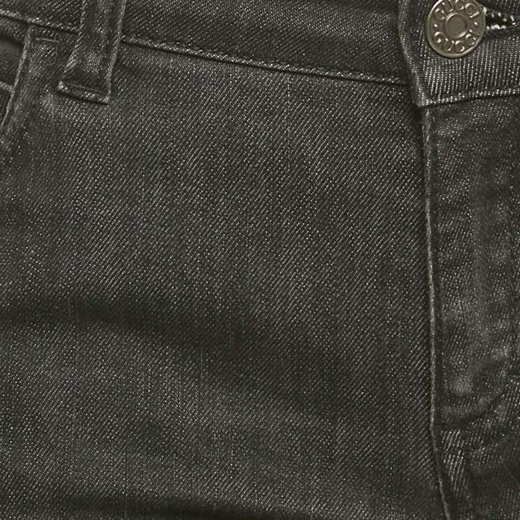 Pre Owned بنطلون جينز غوتشي فيوسوكس دِينِم أسود صغير