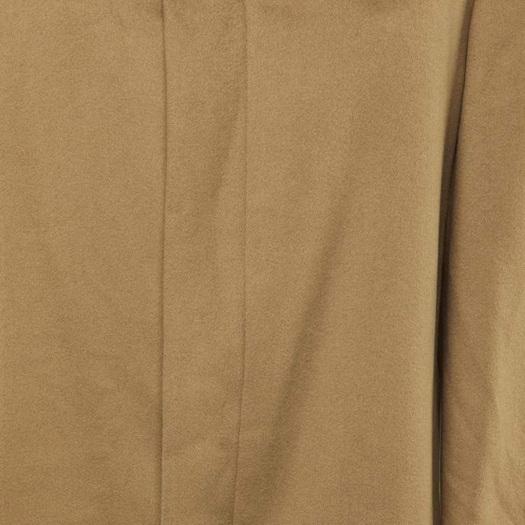Pre Owned Gucci Brown Wool Button Front Mid Length Coat XL