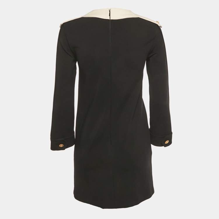 Pre Owned Gucci Black Stretch Crepe Shift Dress XS