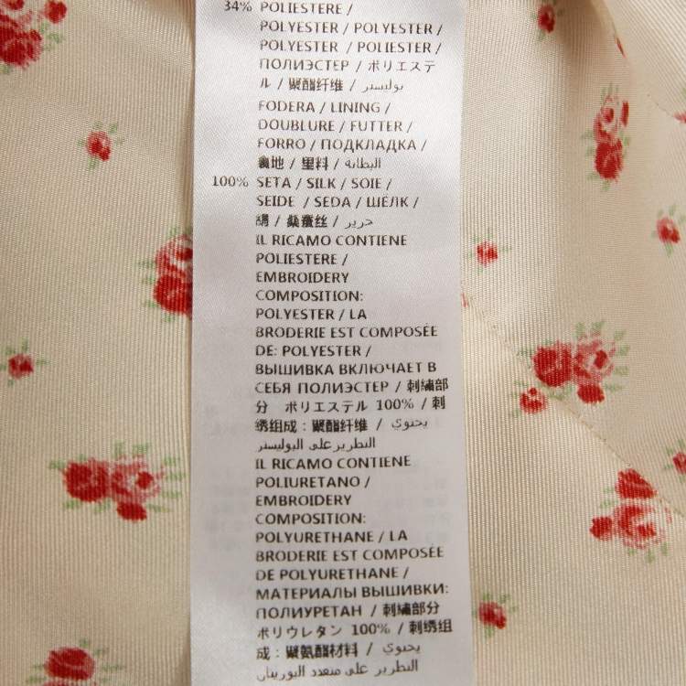 Pre Owned Gucci Blue Logo Patch Tweed Long Jacket S