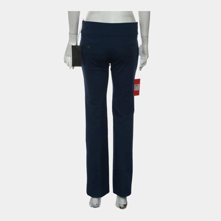 Pre Owned Gucci GG Flared Blue Trousers