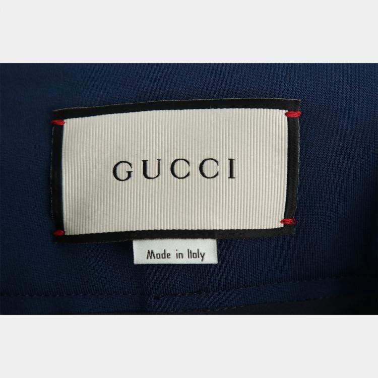 Pre Owned Gucci GG Flared Blue Trousers