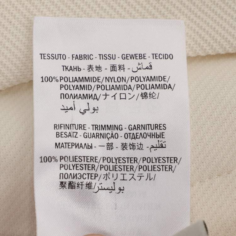 Pre Owned Gucci Cream Contrast Trim Knit Jacket XXS