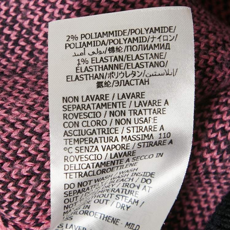 Pre Owned Gucci Pink GG Jacquard Wool Short Sleeve Pullover XXS