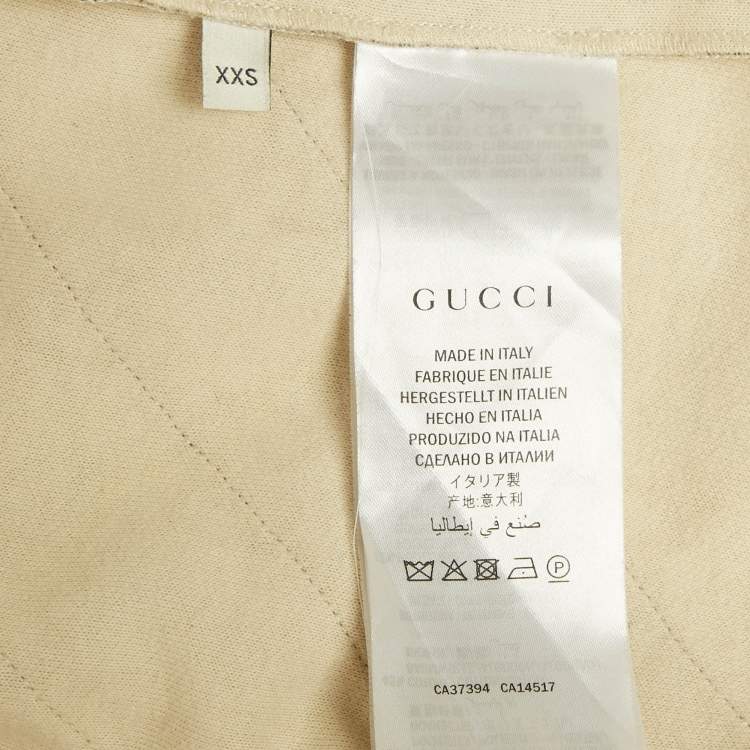Pre Owned Gucci Beige GG Rainbow Jersey Zip Up Jacket XXS