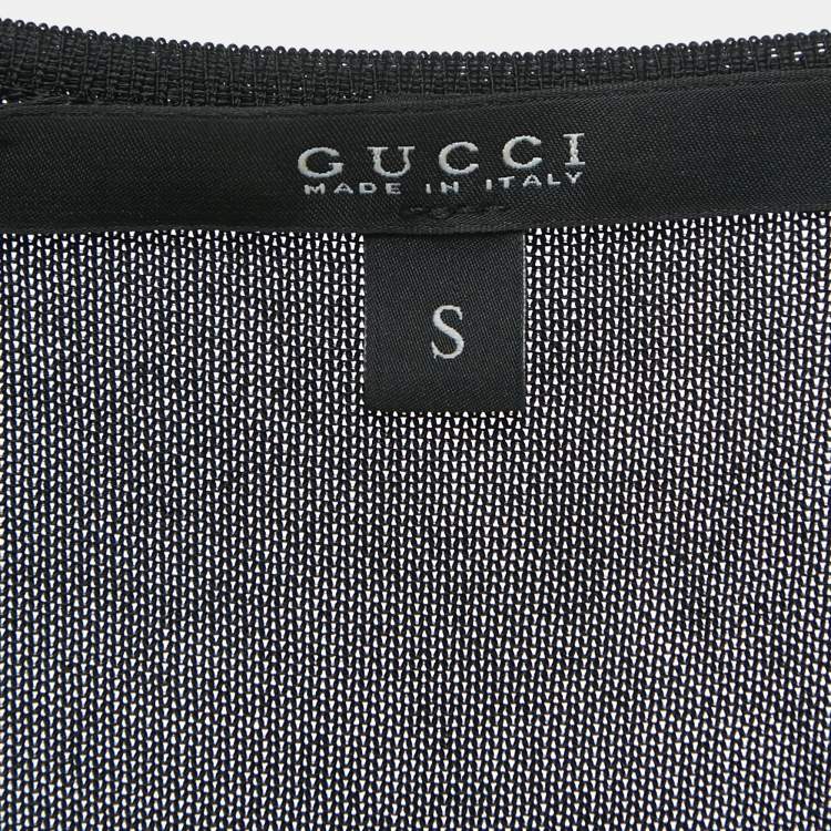 Pre Owned Gucci Black Jersey Detail Metal Detail Short Dress S