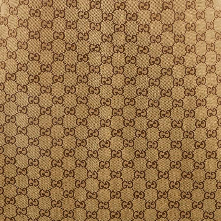 Pre Owned Gucci Brown GG Canvas Midi Skirt L