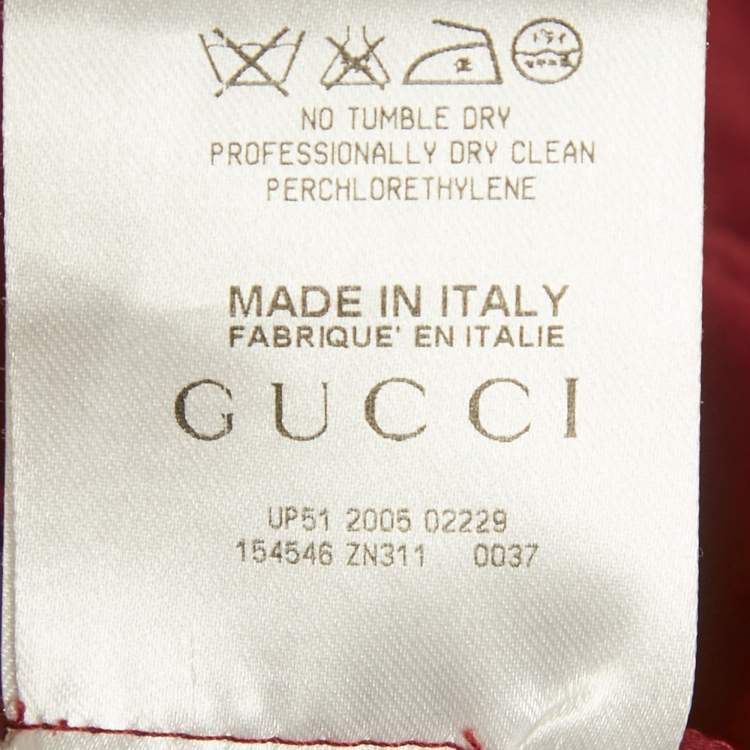 Pre Owned Gucci Red Satin Silk Knotted Mini Dress M