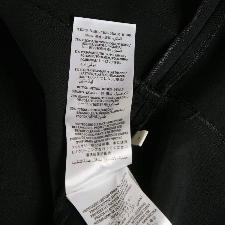 Pre Owned Gucci Black Neck-Tie Stretch Crepe Mini Dress S