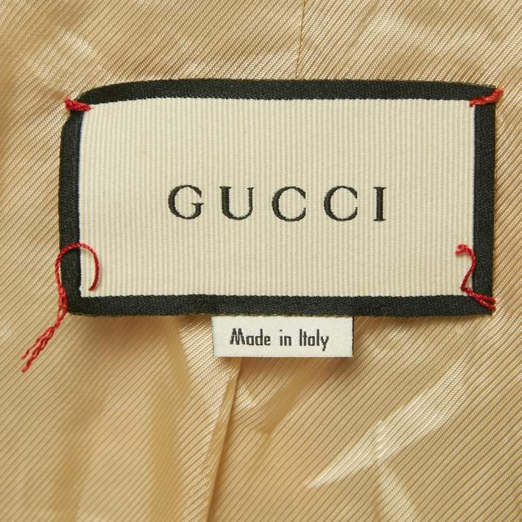 Pre Owned Gucci Multicolor GG Jacquard Open Front Jacket S