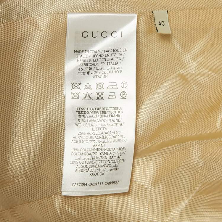 Pre Owned Gucci Multicolor GG Jacquard Open Front Jacket S