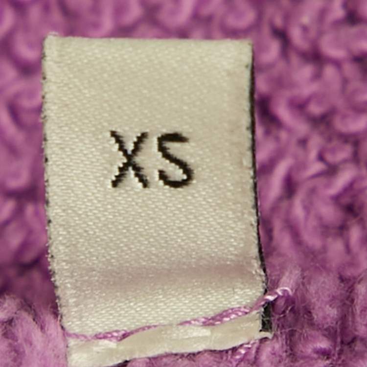 Pre Owned Gucci Purple Printed Cotton Sweatshirt XS