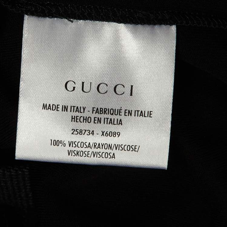 Pre Owned Gucci Black Jersey Pocket Front Mini Dress XS