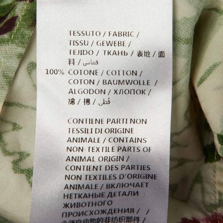 Pre Owned Gucci Multicolor Floral Print Cotton Maxi Dress XS