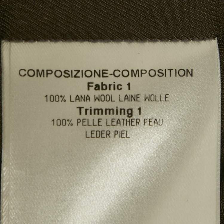 Pre Owned تنورة ميني غوتشي غاباردين بيج بتفصيل ربطة مقاس صغير - سمول