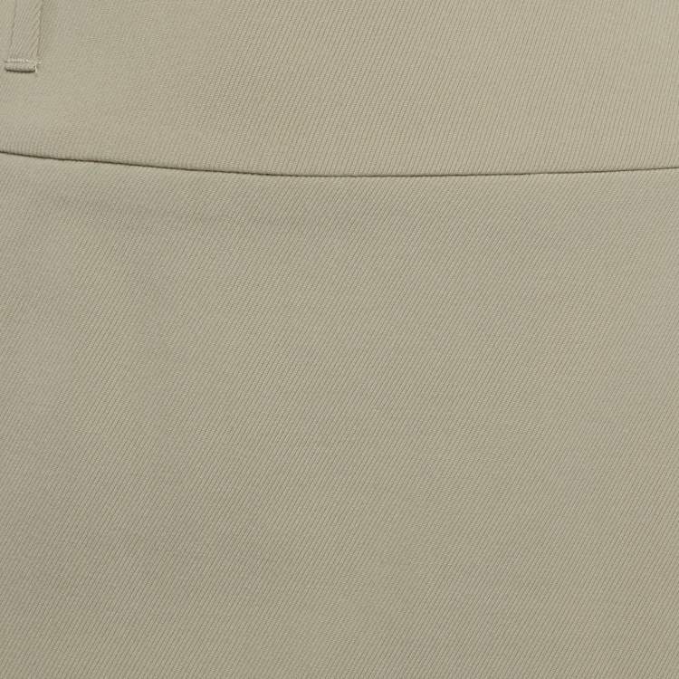 Pre Owned تنورة ميني غوتشي غاباردين بيج بتفصيل ربطة مقاس صغير - سمول