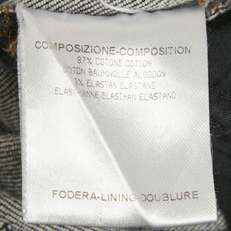 Pre Owned بنطلون جينز غوتشي سكيني دينم رمادي خصر 27 بوصة