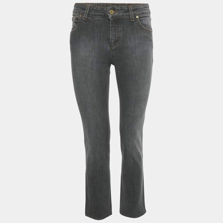 Pre Owned بنطلون جينز غوتشي سكيني دينم رمادي خصر 27 بوصة