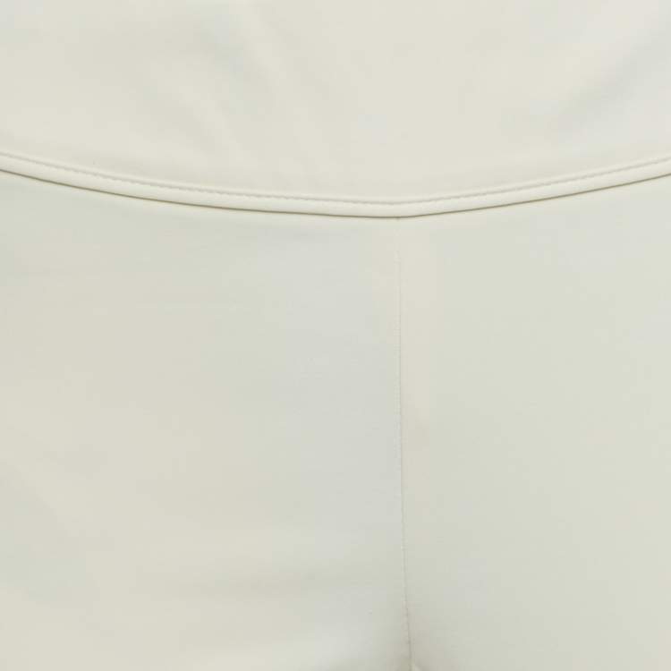 مملوكة مسبقًا Gucci Cream Mesh Trim Cotton Blend Trousers S