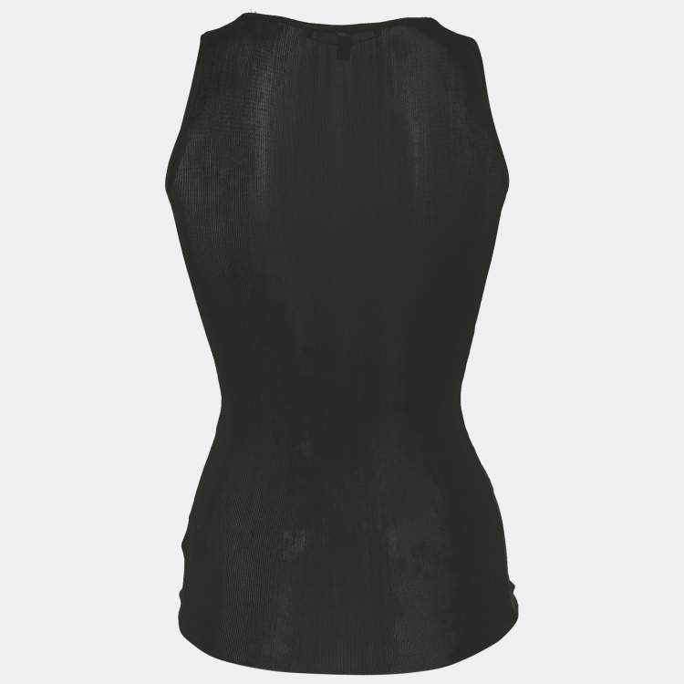 Pre Owned Gucci Black Jersey Tank Top S