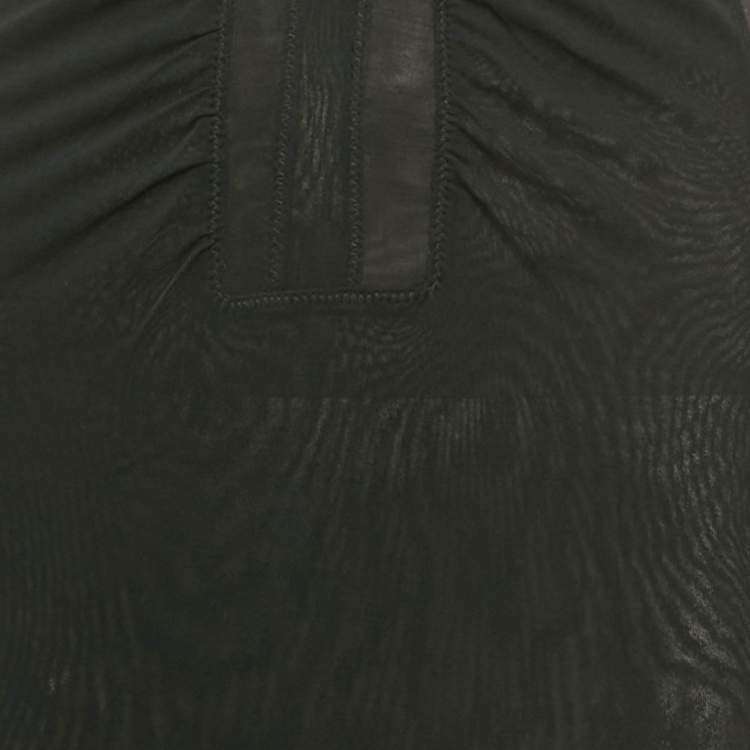 Pre Owned Gucci Black Jersey Sleeveless Midi Dress S