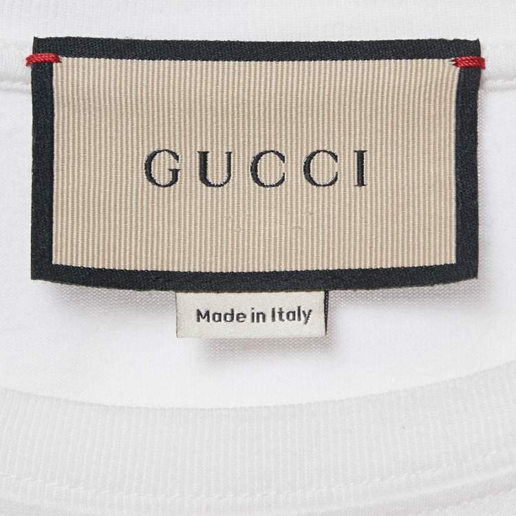 Pre Owned Gucci Off White Interlocking G Cotton Crew Neck T-Shirt M