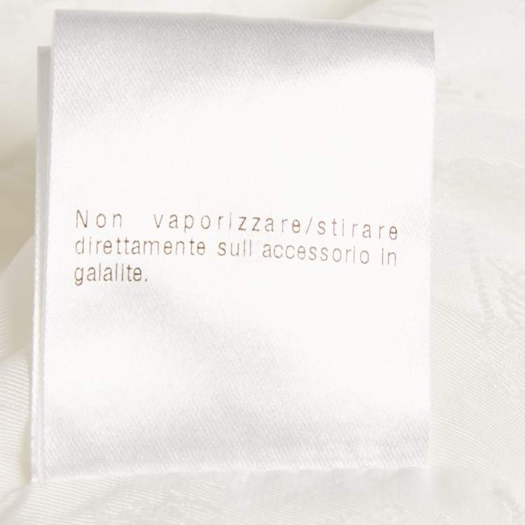 Pre Owned Gucci White Gabardine Flared Double Breasted Blazer S