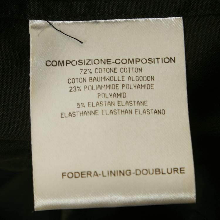 Pre Owned Gucci Black Cotton Blend Drawstring Detail Shirt S