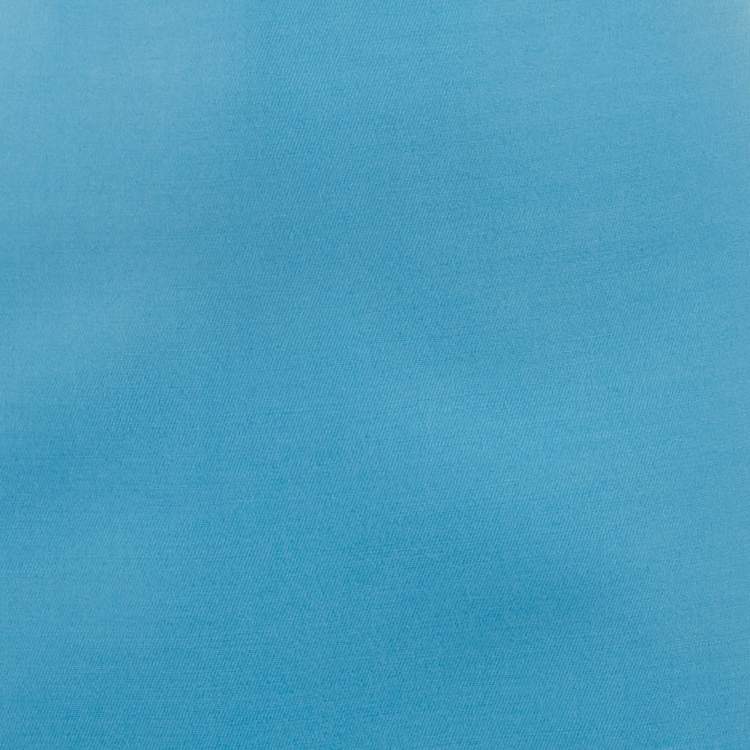 Pre Owned تنورة غوتشي قلم حرير ممزوج بنقش الحافة الأزرق مقاس متوسط