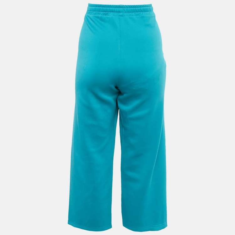 مملوكة مسبقًا Gucci Teal Blue Jersey Track Pants M