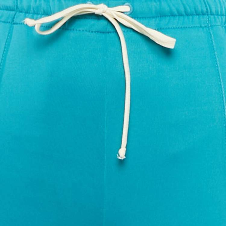 مملوكة مسبقًا Gucci Teal Blue Jersey Track Pants M