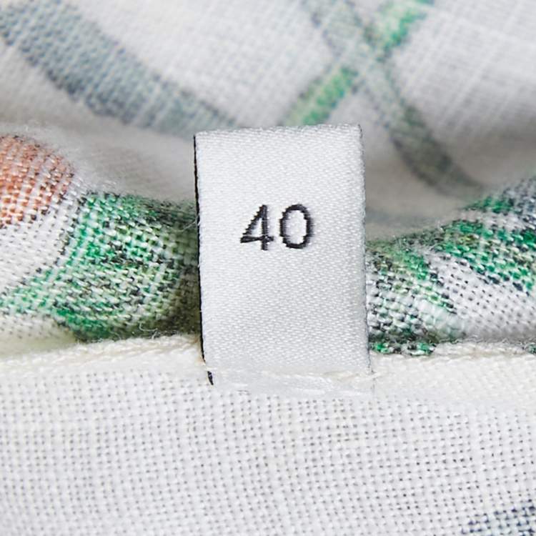 Pre Owned فستان غوتشي قصير غير متماثل الكتان بطبعة زهور متعددة الألوان مقاس صغير - سمول