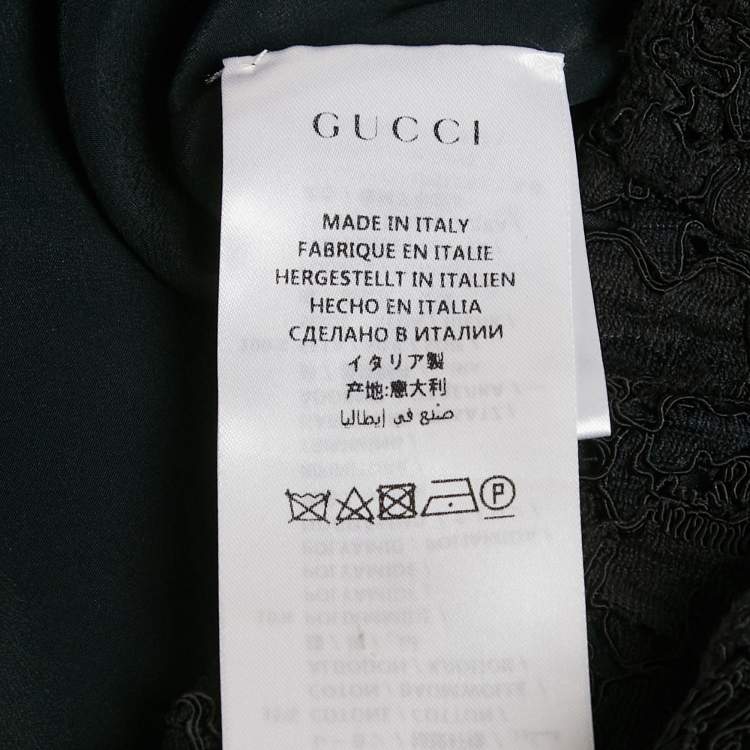 Pre Owned Gucci Black Lace Elasticized Waist Shorts S
