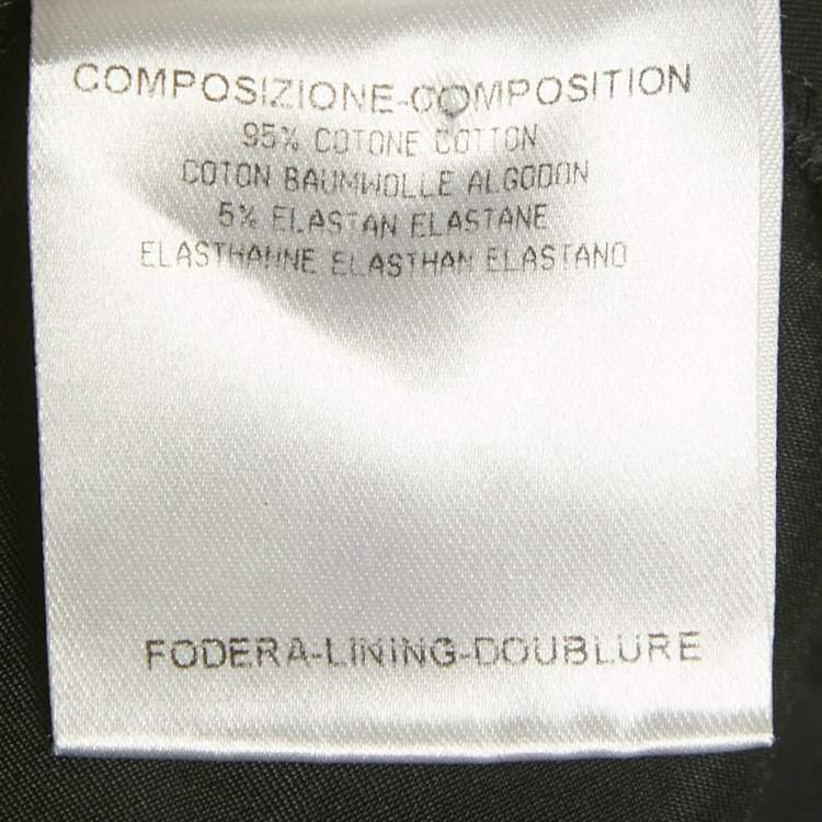 Pre Owned Gucci Navy Blue Cotton Formal Trousers M