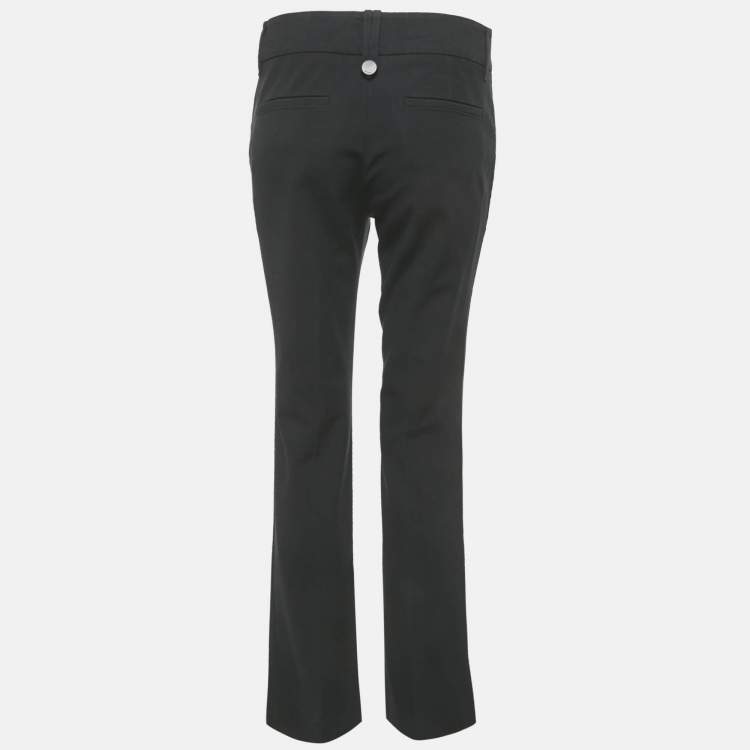 Pre Owned Gucci Navy Blue Cotton Formal Trousers M