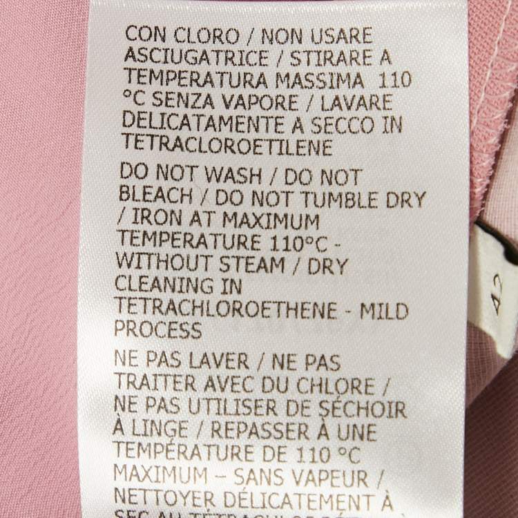 Pre Owned Gucci Pink Crepe Pleated Culottes M 