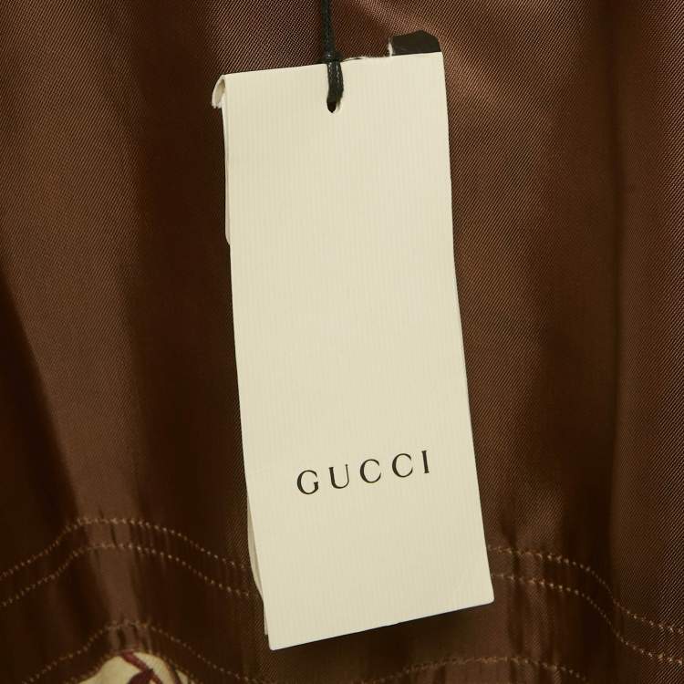 Pre Owned Gucci Green Gabardine Trench Coat L