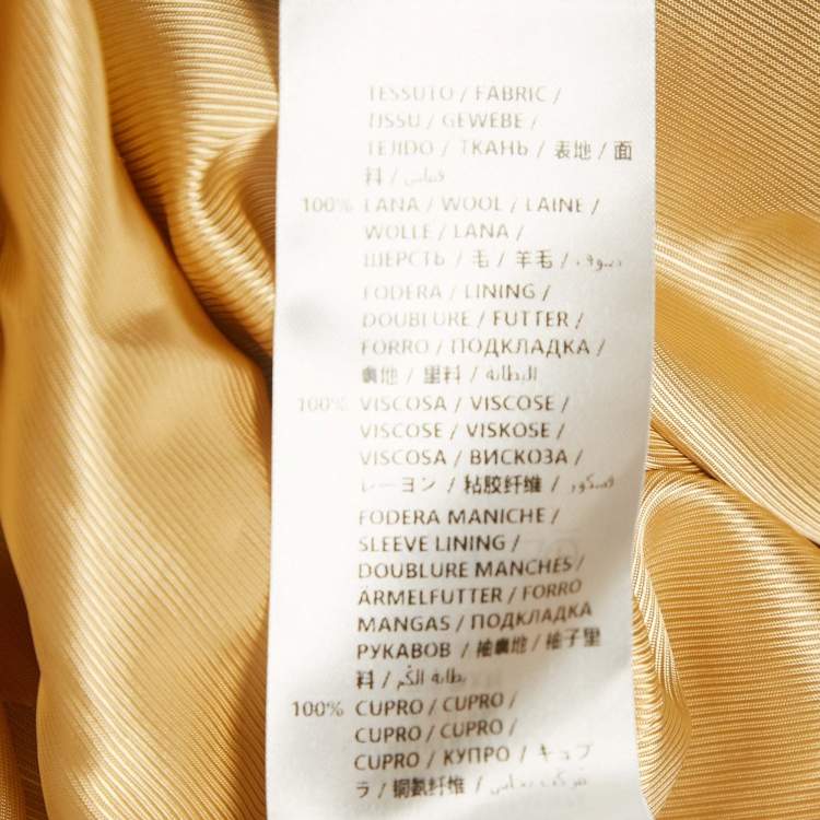 Pre Owned Gucci Multicolor Checkered Wool Double Breasted Oversize Blazer XS