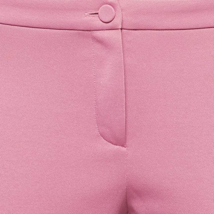 مملوكة مسبقًا Gucci Pink Web Trim Jersey Stirrup Pants M