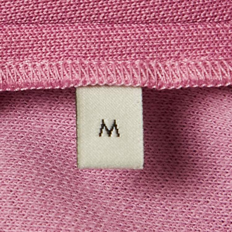مملوكة مسبقًا Gucci Pink Web Trim Jersey Stirrup Pants M