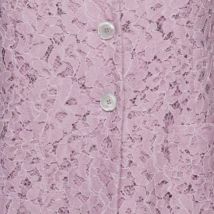 مملوكة مسبقًا Gucci Lace Pink Lace Tailored Pants Suit S