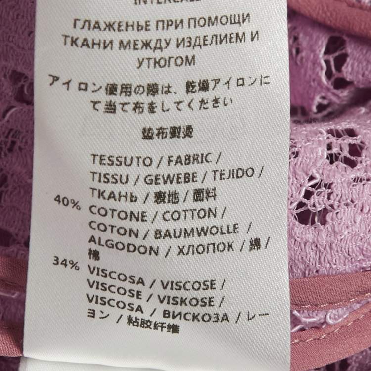 مملوكة مسبقًا Gucci Lace Pink Lace Tailored Pants Suit S