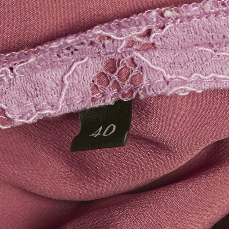 مملوكة مسبقًا Gucci Lace Pink Lace Tailored Pants Suit S